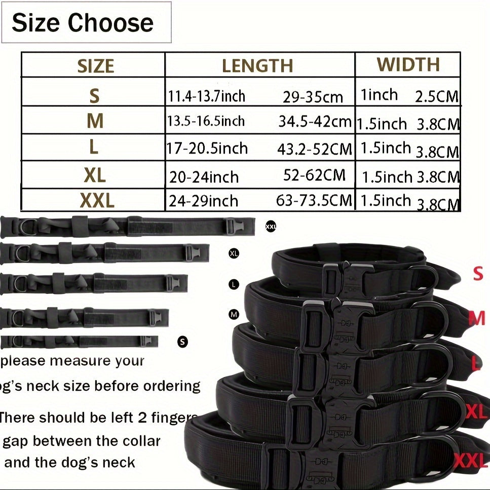 Tayyorlanadigan naylon taktik it taqishi, og'ir metall tokchali, trening va yurish uchun