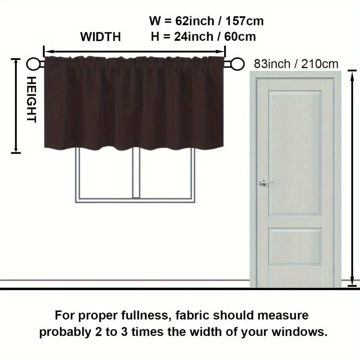 Blackout Heat Insulation Curtain Rod for Kitchen Living Room Bedroom Home Decor