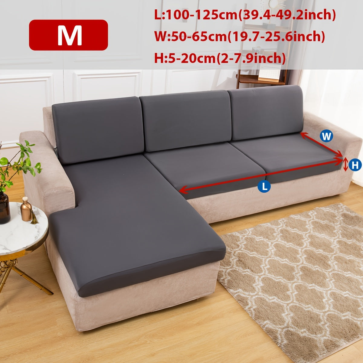 Klassik cho'ziladigan divan qoplamasi, armchair'dan bo'lak divanlargacha mos keladigan elastik lenta slipcover, mashinada yuviladigan polyester va spandeks aralashmasi, bitta o'rindiqdan to'rt o'rindiqli divanlargacha mos keladi.