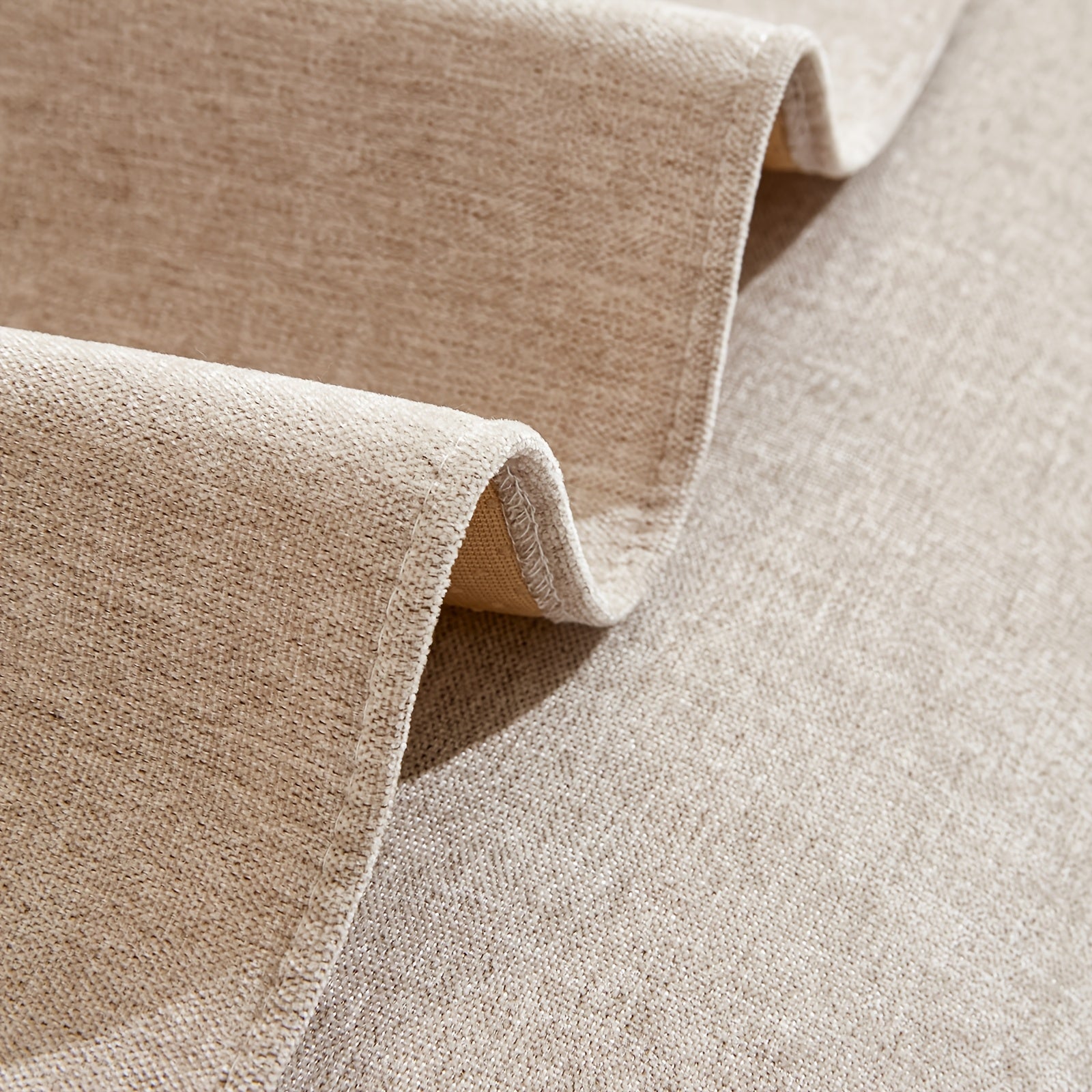 Chenille Sofa Cover Non-Slip Pet-Friendly All Seasons Fits 1-4 Seaters Light Beige