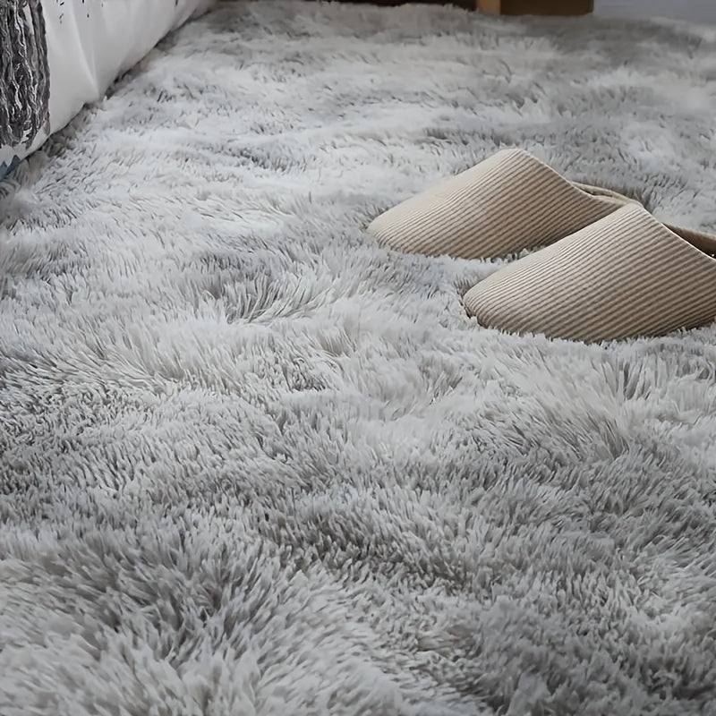 Shaggy Area Rug Non-Slip Stain-Resistant Polyester Indoor Carpet