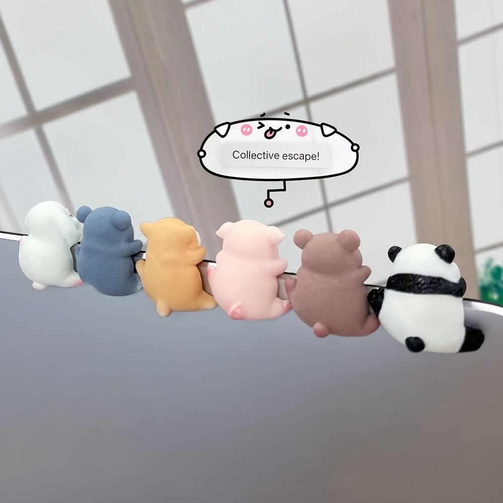 6 Types of Cartoon Office Ornaments for Desktop Car and Computer Decorations