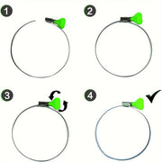 Juego de 4 abrazaderas ajustables de acero inoxidable de 10.16 cm para conductos de aire, tuberías y ventilaciones