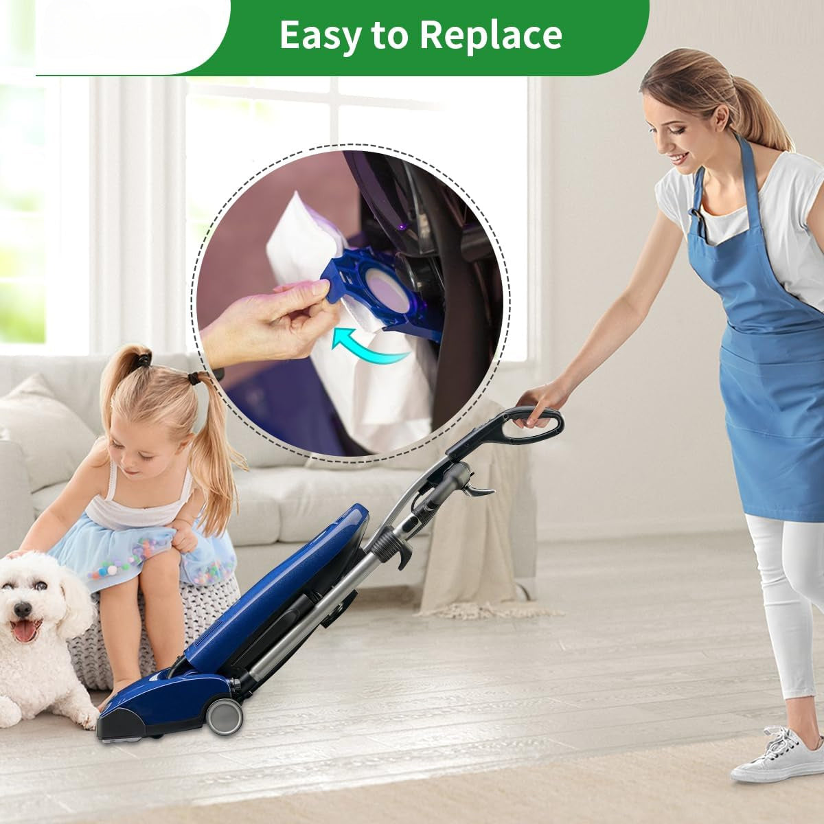 6 Pack HEPA Vacuum Bags for Compatibility with Synchrony and Brilliance Models