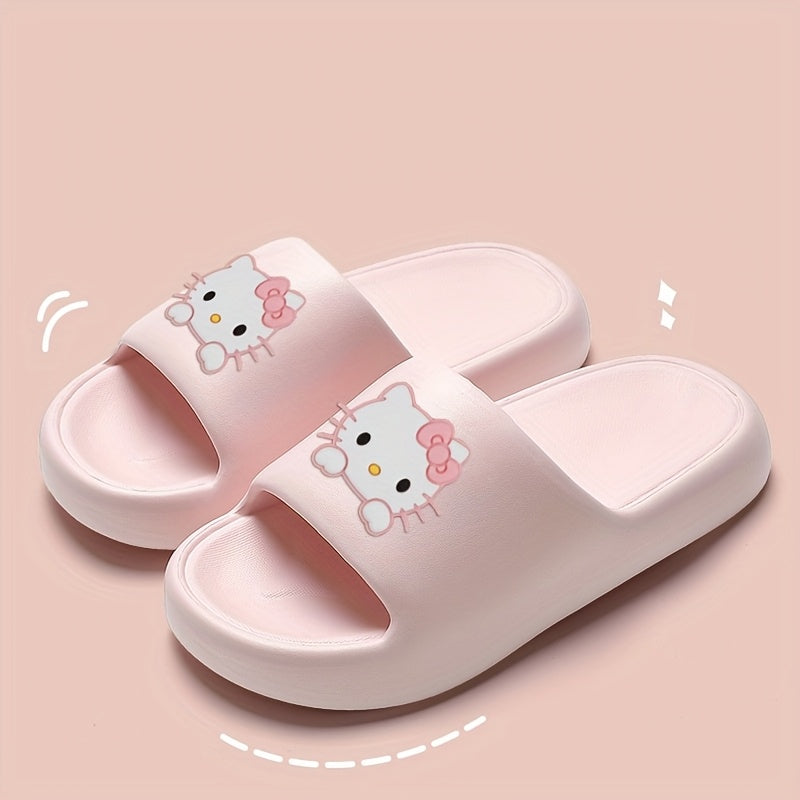 Women's EVA Slide Sandals Black Red Bow Indoor Outdoor Comfort