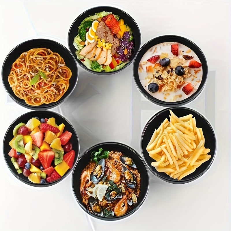 36-Piece Reusable Black Plastic Cutlery Set for Travel Camping and Daily Use