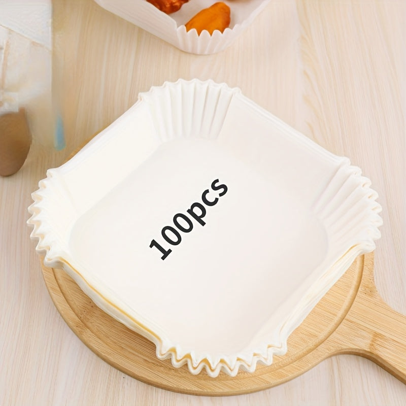 Одноразовые бумажные подложки для аэрогрилей 16-20 см, антипригарные, маслостойкие для выпечки