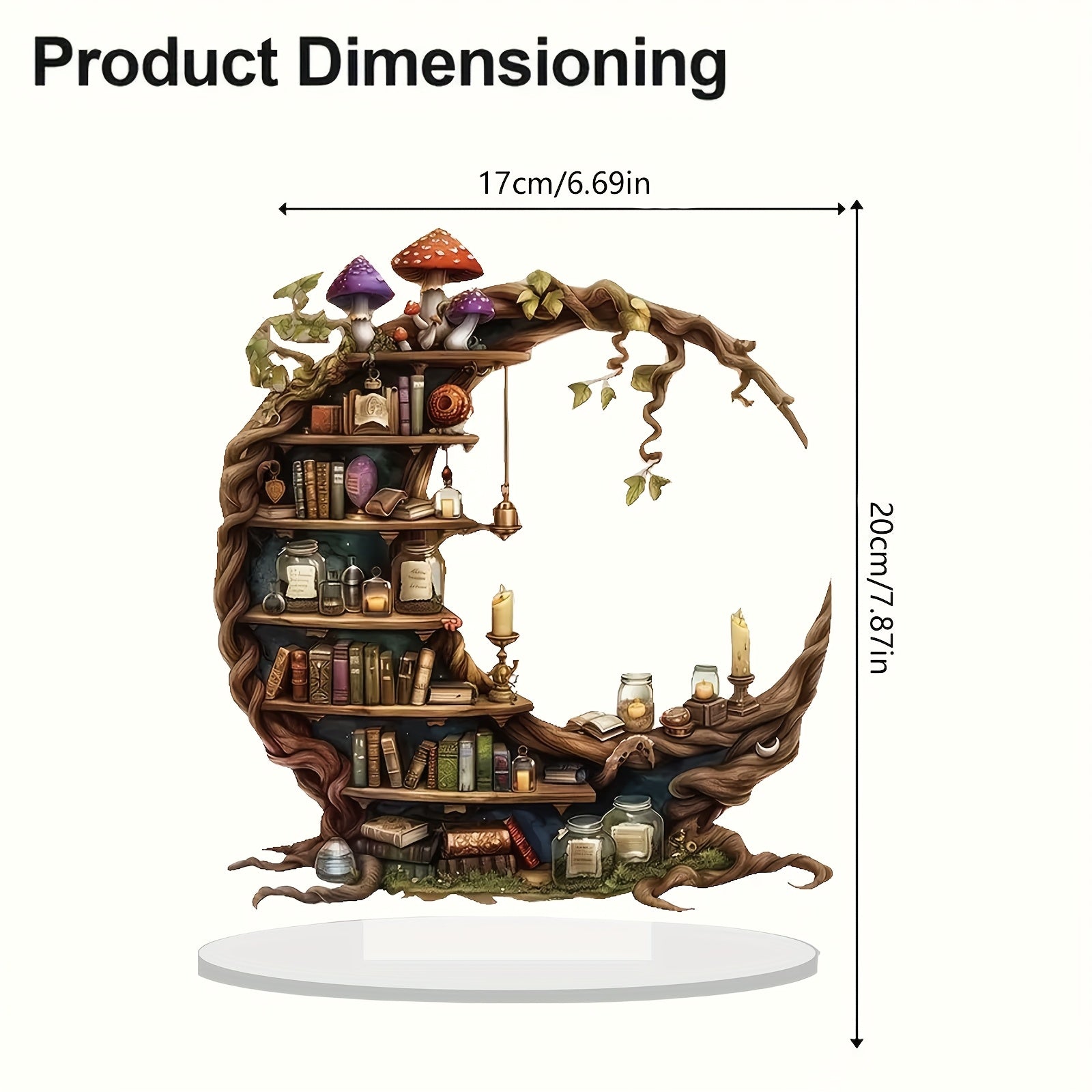 Adorno de escena en forma de luna para decoración interior y exterior de vacaciones