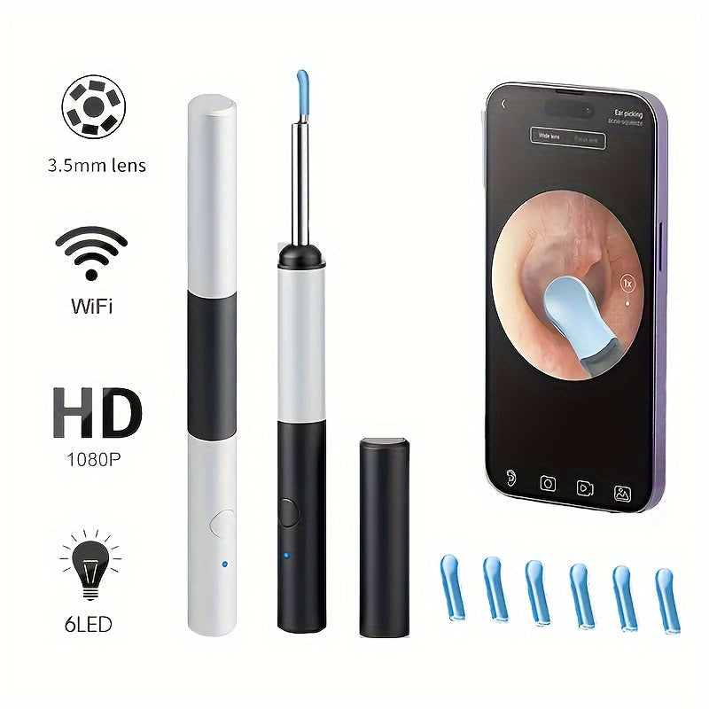 Wireless Ear Cleaning Device with Rechargeable Battery and Safety Features