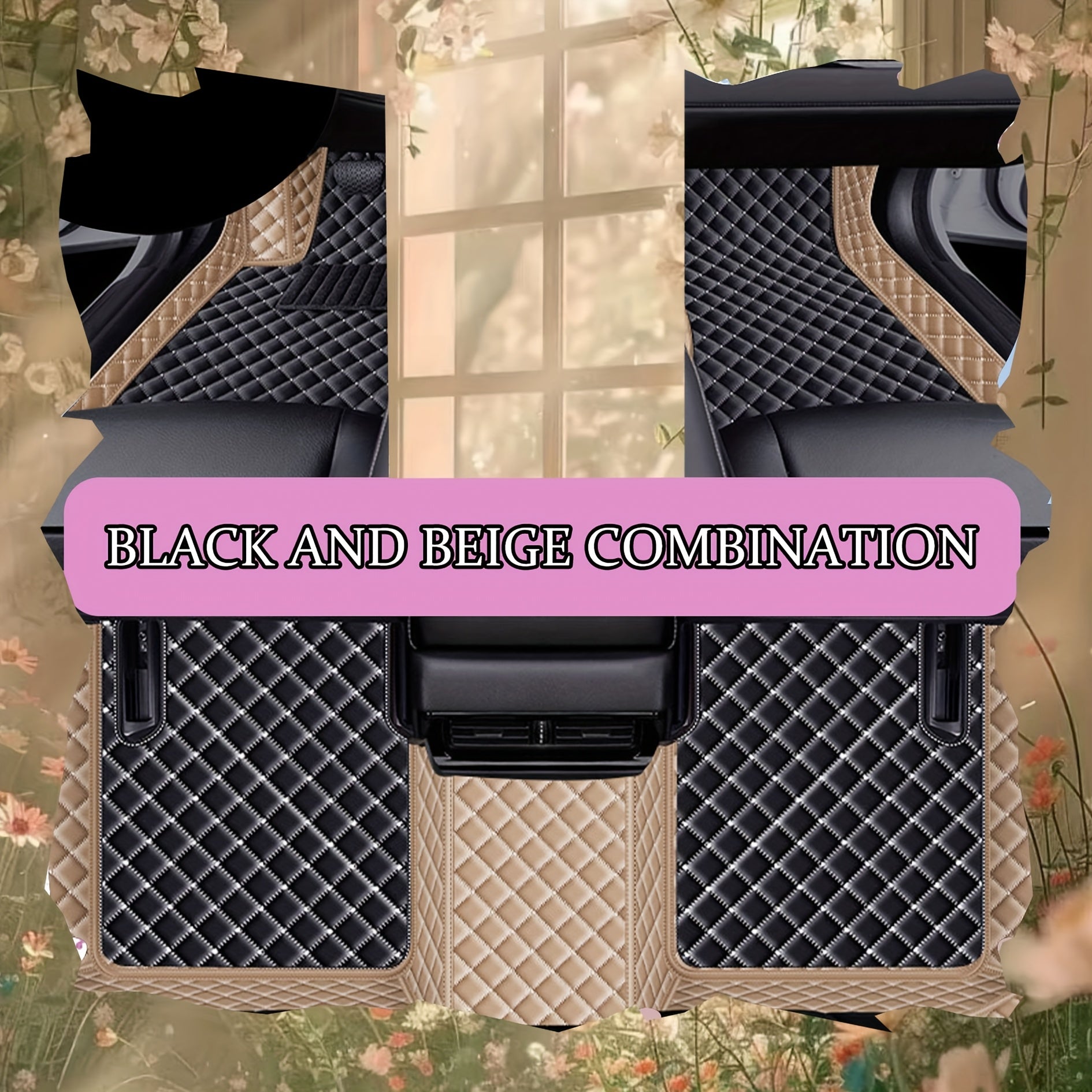 Chap o‘rindiqli avtomobil matosi faux charmoq, suv o'tkazmaydigan, changga chidamli, aşınishga qarshi, Eado Plus 2024 uchun