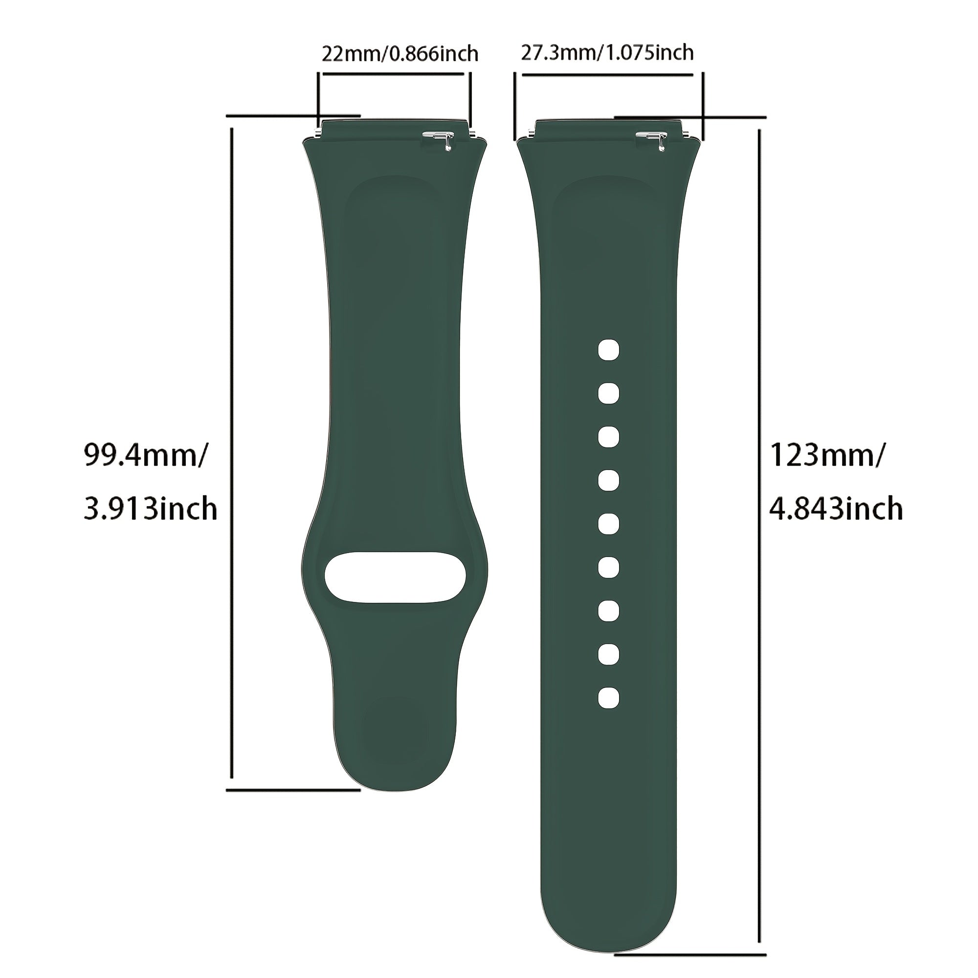 Silicone Watch Strap for Redmi Watch 3 Active and Lite Replacement Metal Buckle