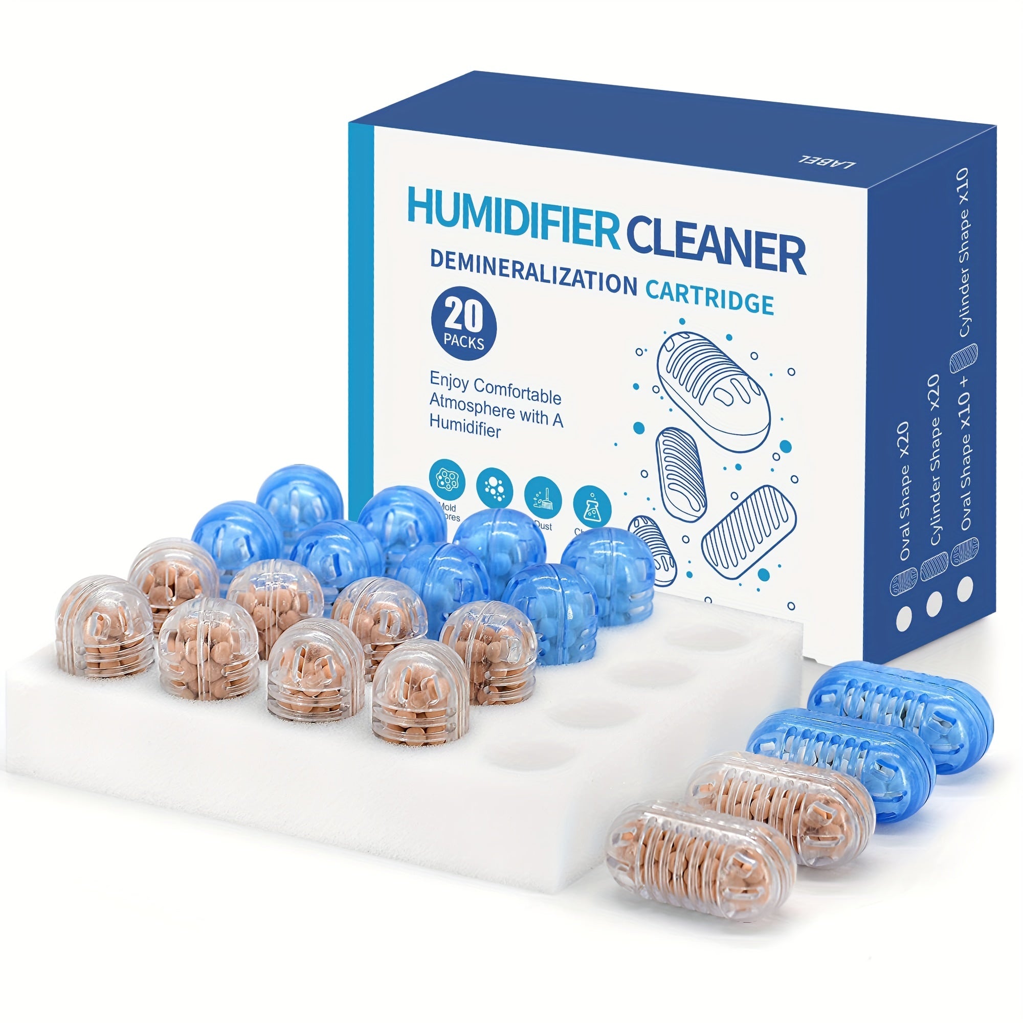 20 dona namlagichni tozalash to'plamlari demineralizatsiya kartrijlari uchun sovuq bug'