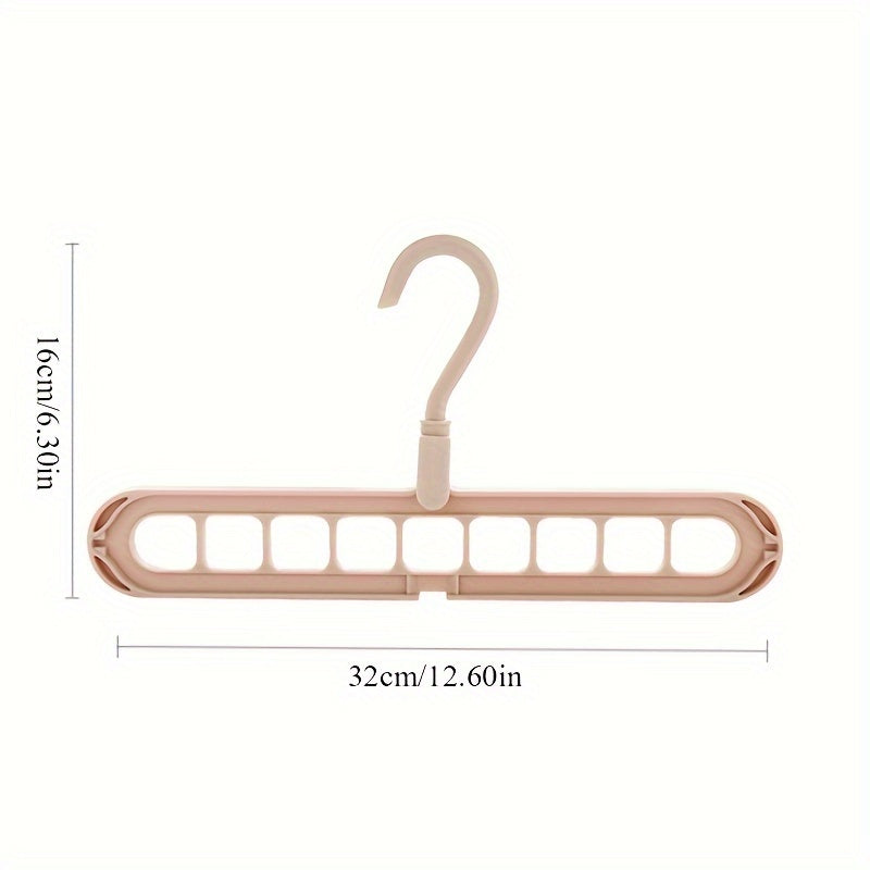 Multi-Functional Foldable Plastic Clothes Hanger for Pants Shirts and Bags