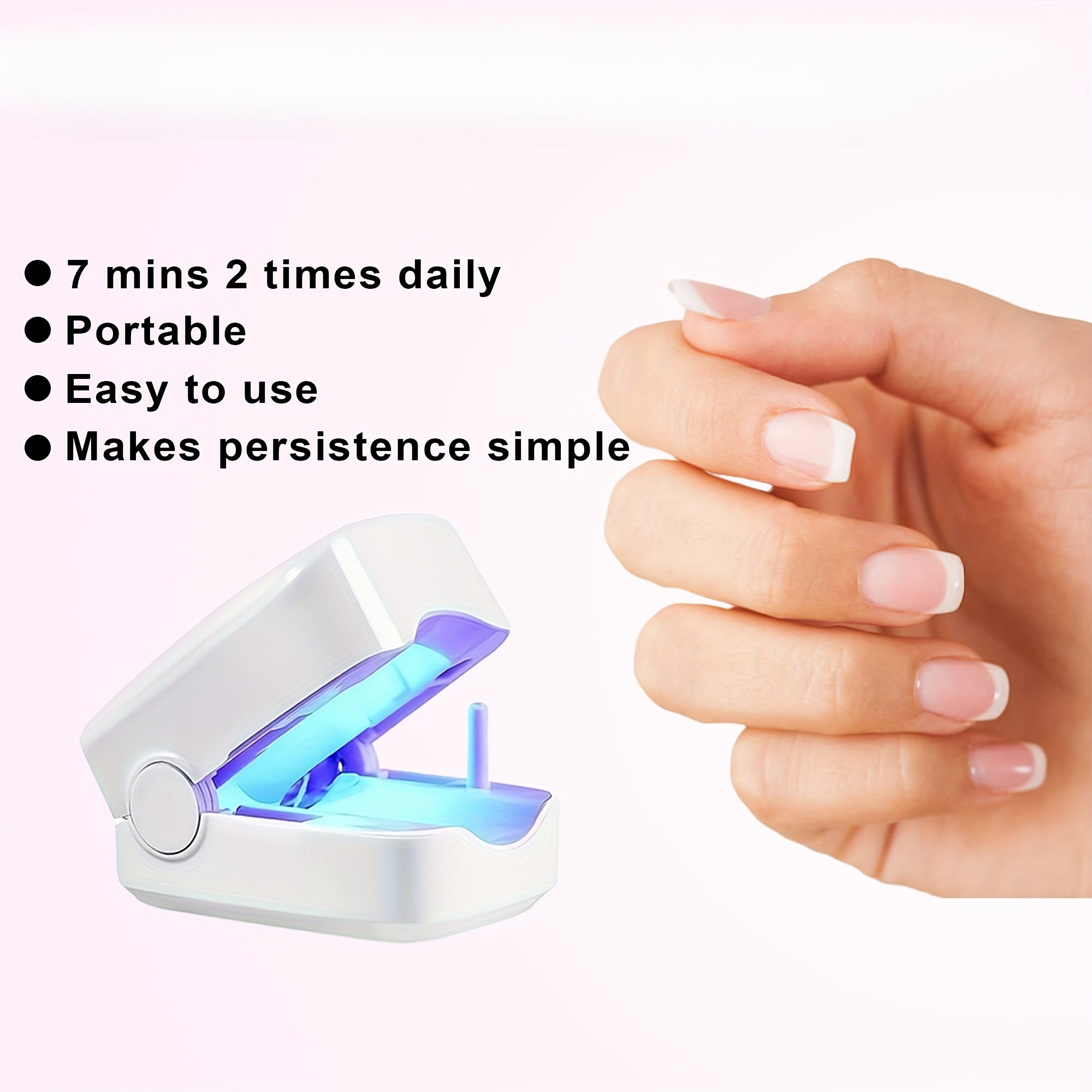 Portable Nail Cleaning Light USB Rechargeable 400mAh Compact Manicure Tool