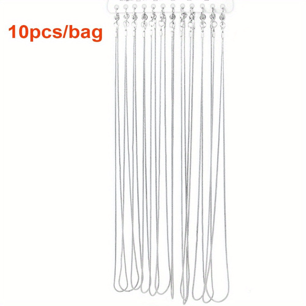 10 Pieces of Snake Chain Jewelry Sets in Rose Gold Gold and Rhodium Plating 16-30 Inch for DIY Crafting