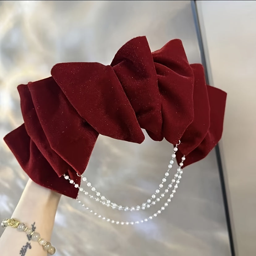 Set of 2 Women Tassel Hair Clips Elegant Spring Hair Accessories Stylish Back of Head Clips