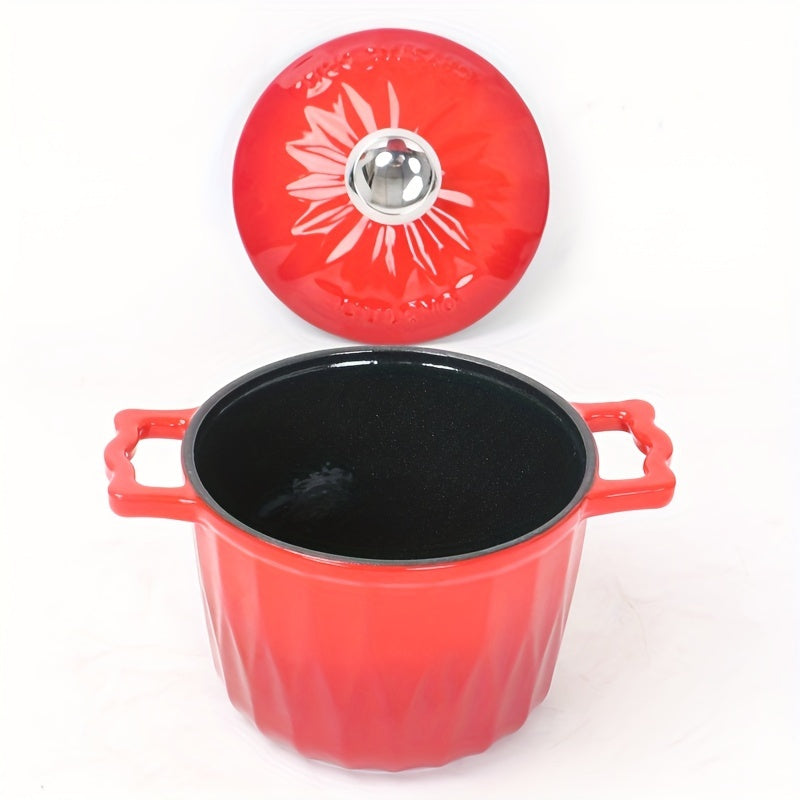 Enamelled Cast Iron Pot 78oz 138oz 169oz Non-Stick for Rice Sauces Induction