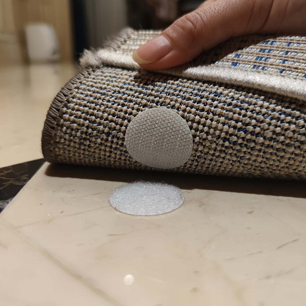 20 pares de cinta antideslizante para alfombra de 30 mm, sujetadores para alfombras en esquinas planas