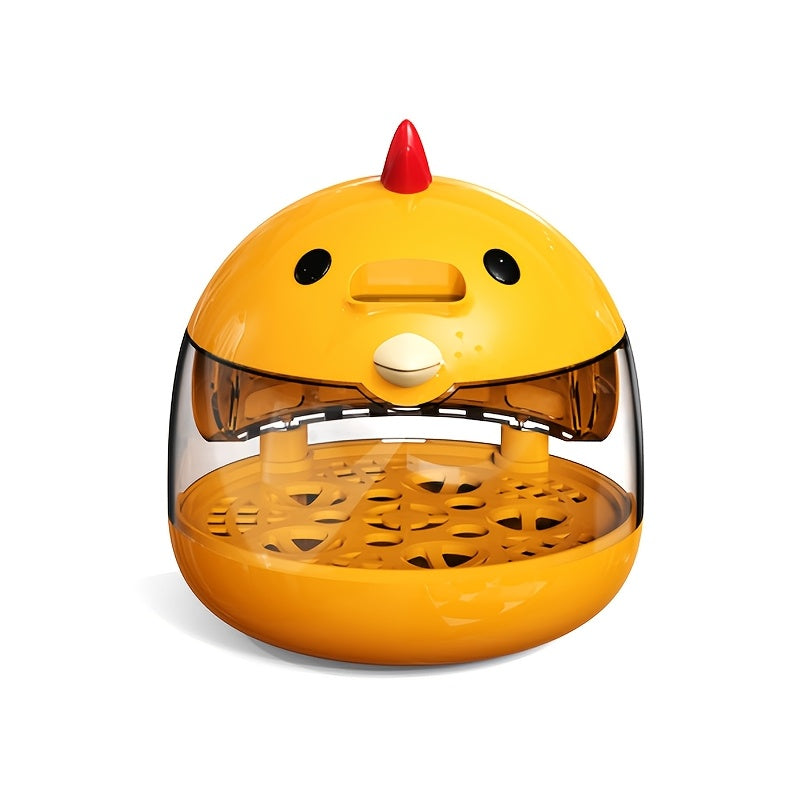 USB-Powered Egg Incubator with Transparent Hatching Chamber and Cute Chick Design for Poultry Eggs