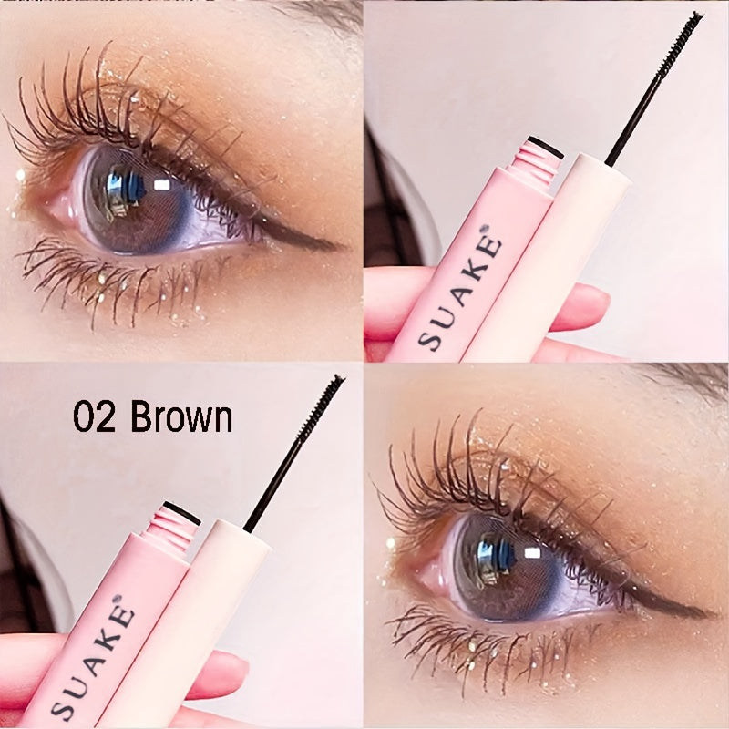 Waterproof Natural Fiber Mascara for Lengthening Curling and Volumizing Black Lashes