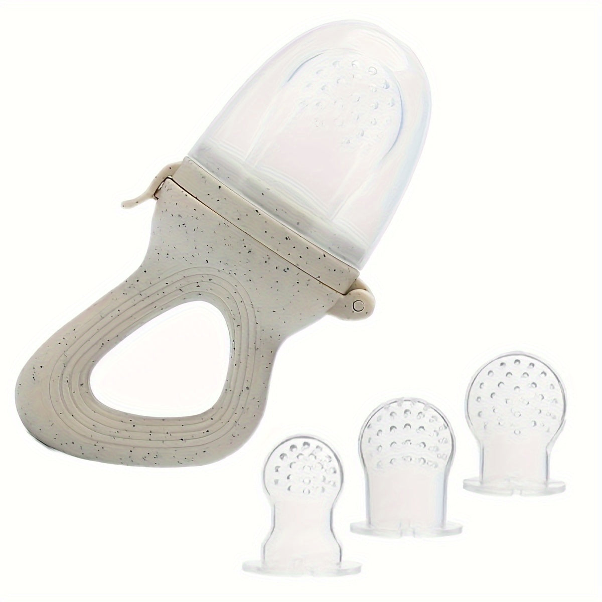 Baby Food Feeder Set with 3 Soothing Items Fruit Feeder Teething Toy BPA-Free Silicone