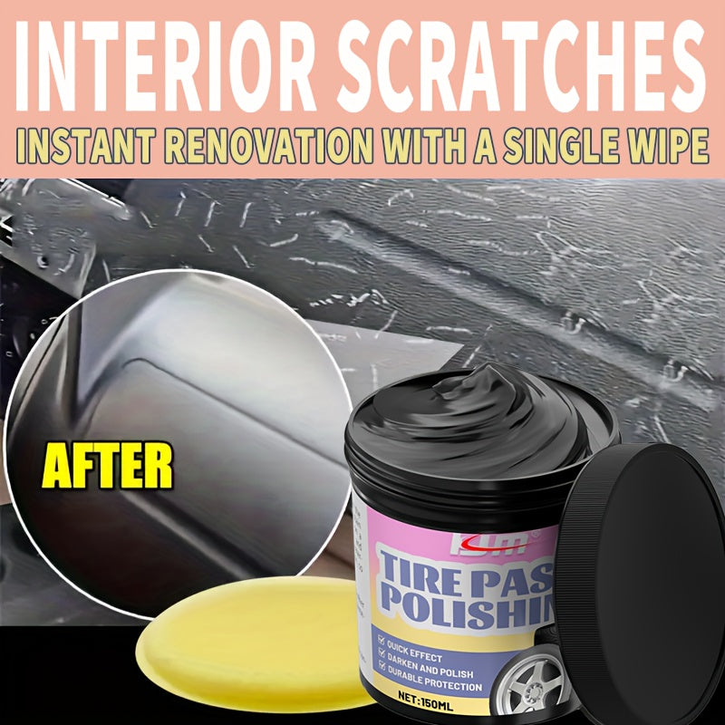 Cera renovadora de arañazos de plástico para neumáticos y molduras 150ml