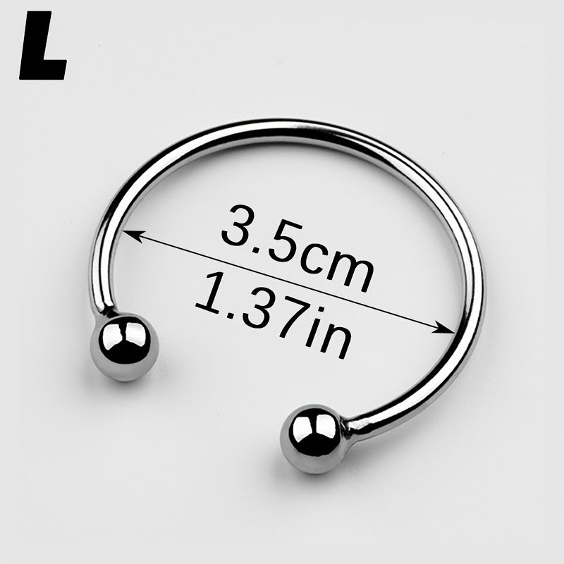 Men Stainless Steel Cock Ring Solid Color Hand Washable Durable Metal Penis Toy