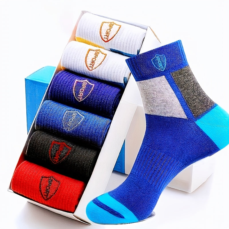 Color Block Crew Socks 20 Pairs Polyester Blend Casual Indoor Outdoor All Seasons US Sizes 6-11