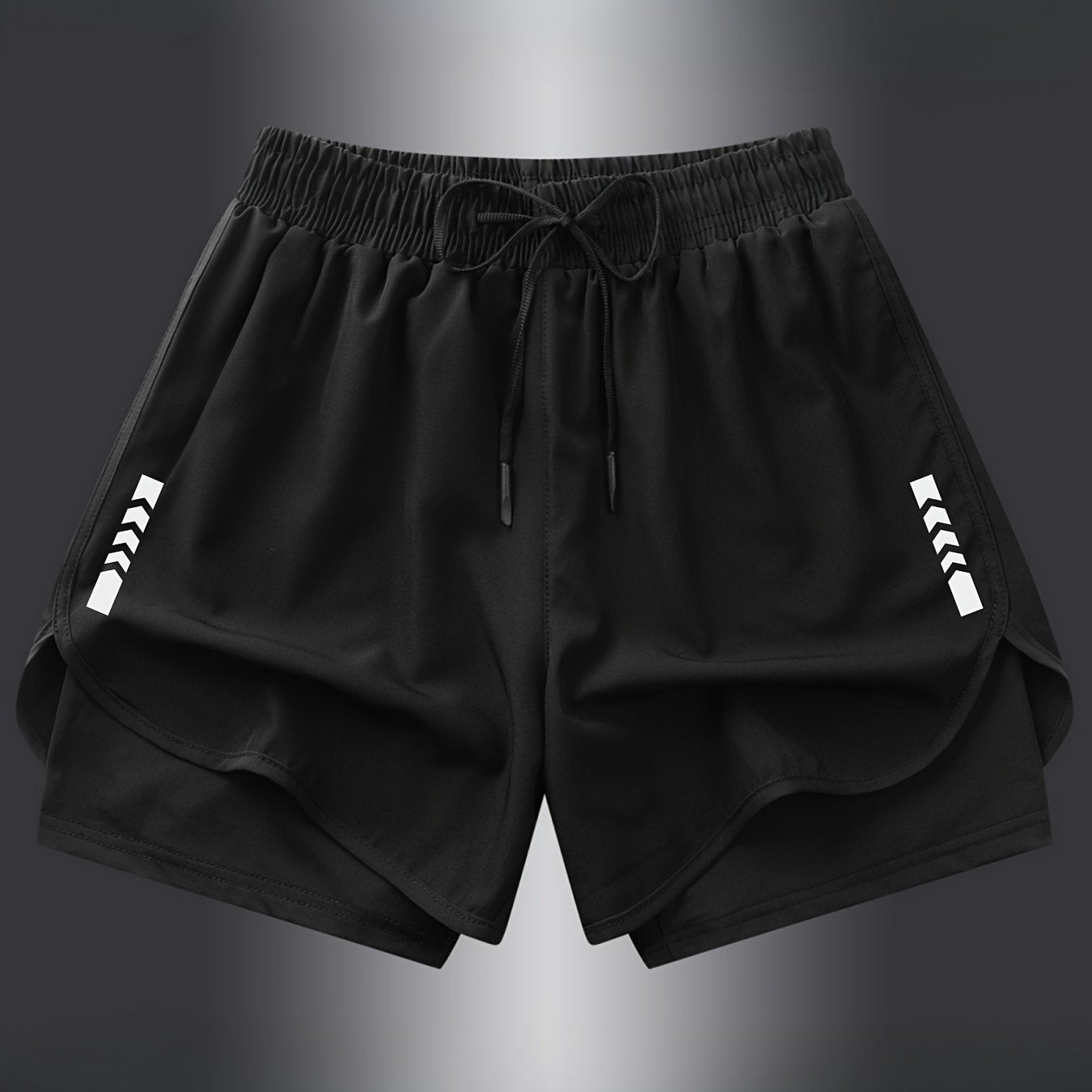 Men's Active Sports Shorts Quick-Dry Polyester Blend Regular Fit for Running Training