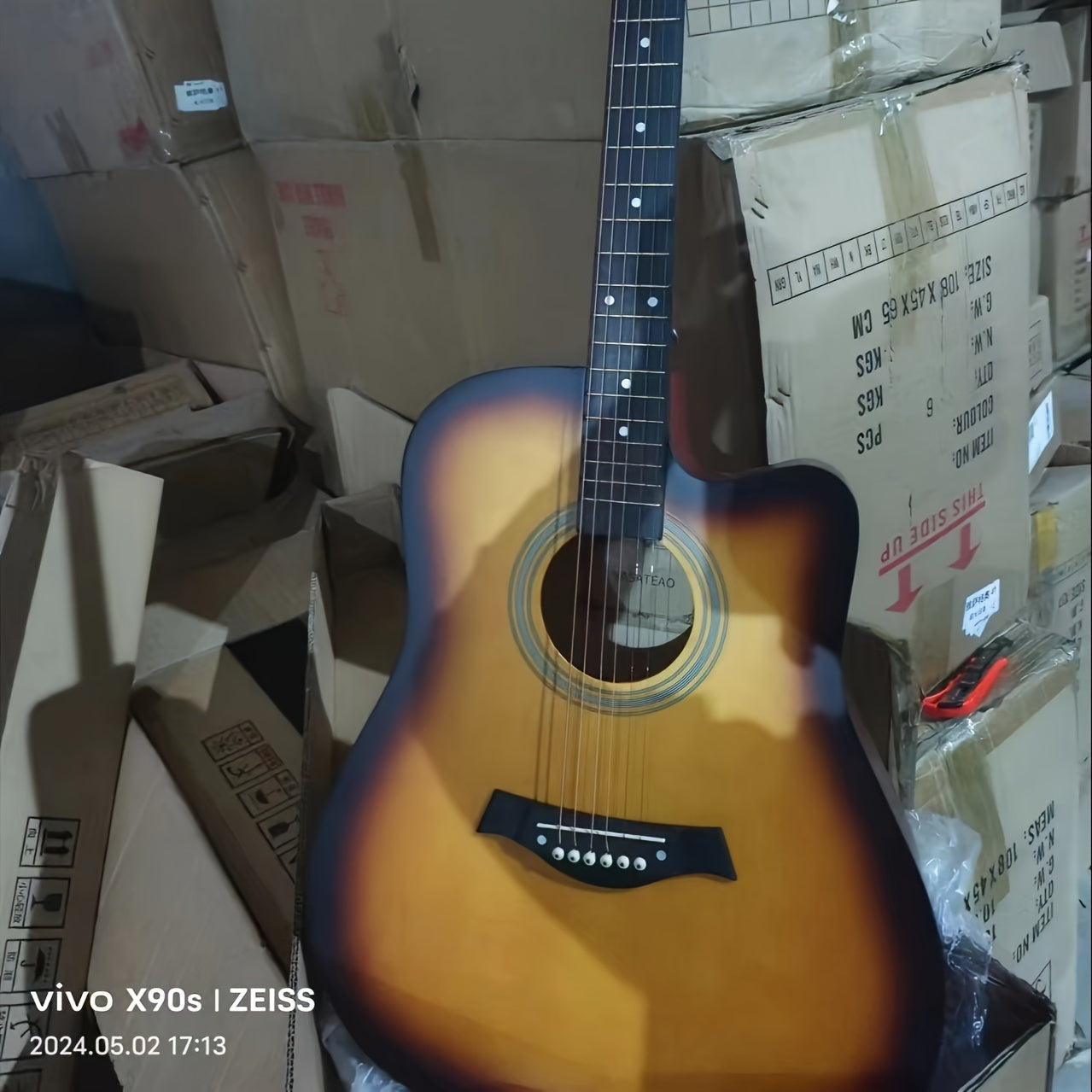 41-Inch Basswood Acoustic Guitar with 21 Frets Steel Strings Matte Finish and Gig Bag