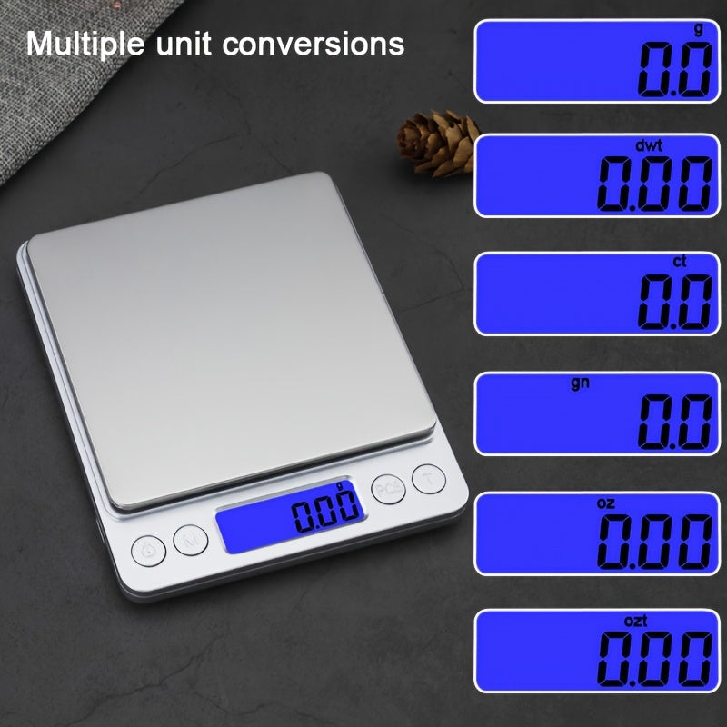 Digital Kitchen Scale 0.01g Accuracy Stainless Steel Food Weighing Scale