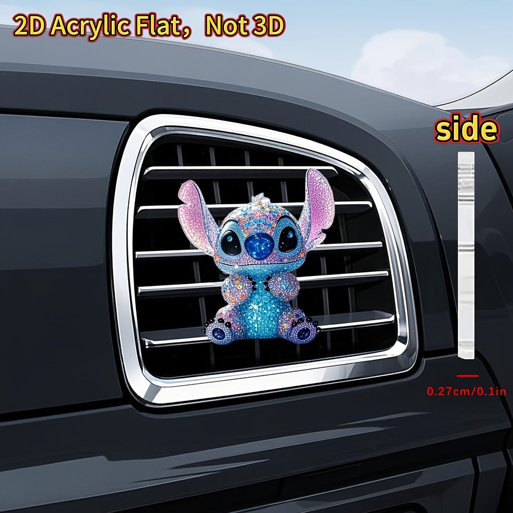 Bolalar uchun chiroyli 2D tekis tikuvli avtomobil havo tozalagichi, rang-barang chiroqlar va quloqlari bilan