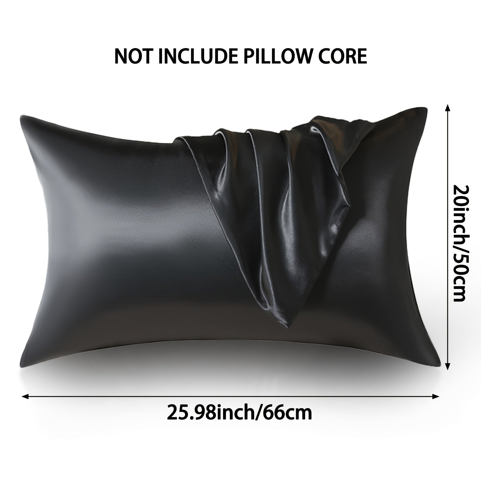 Luxury Satin Pillow Covers 50.8x66.04cm Breathable Soft Skin-Friendly