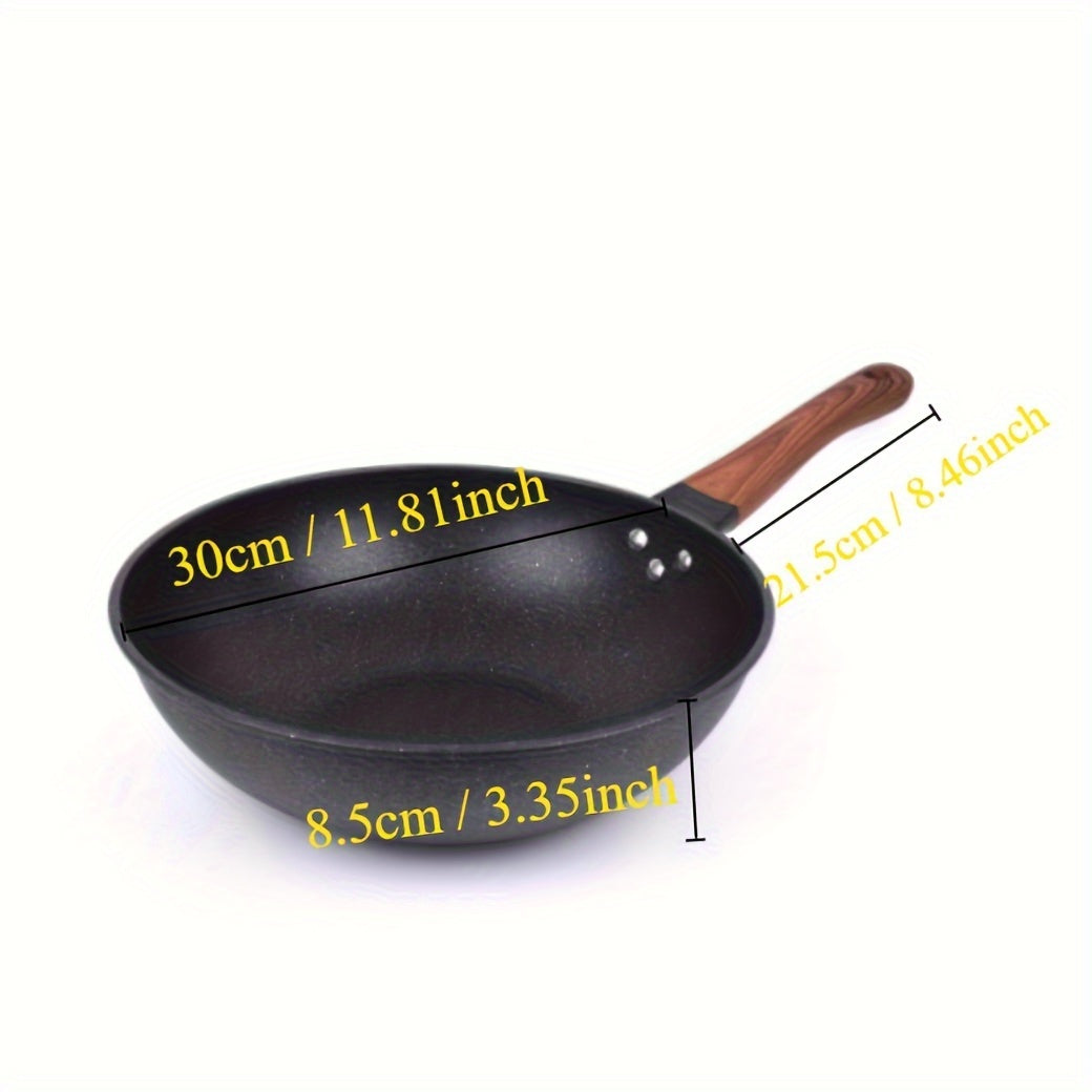 Non-Stick 30cm Flat Frying Pan for Induction and Gas Stoves