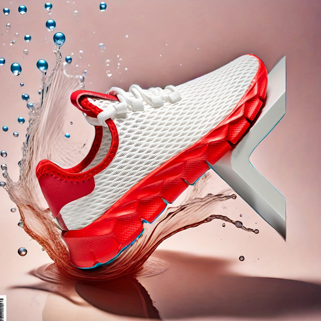 Zapatillas deportivas para hombre de talla grande, transpirables, de color sólido, antideslizantes, con cordones, duraderas y para exteriores