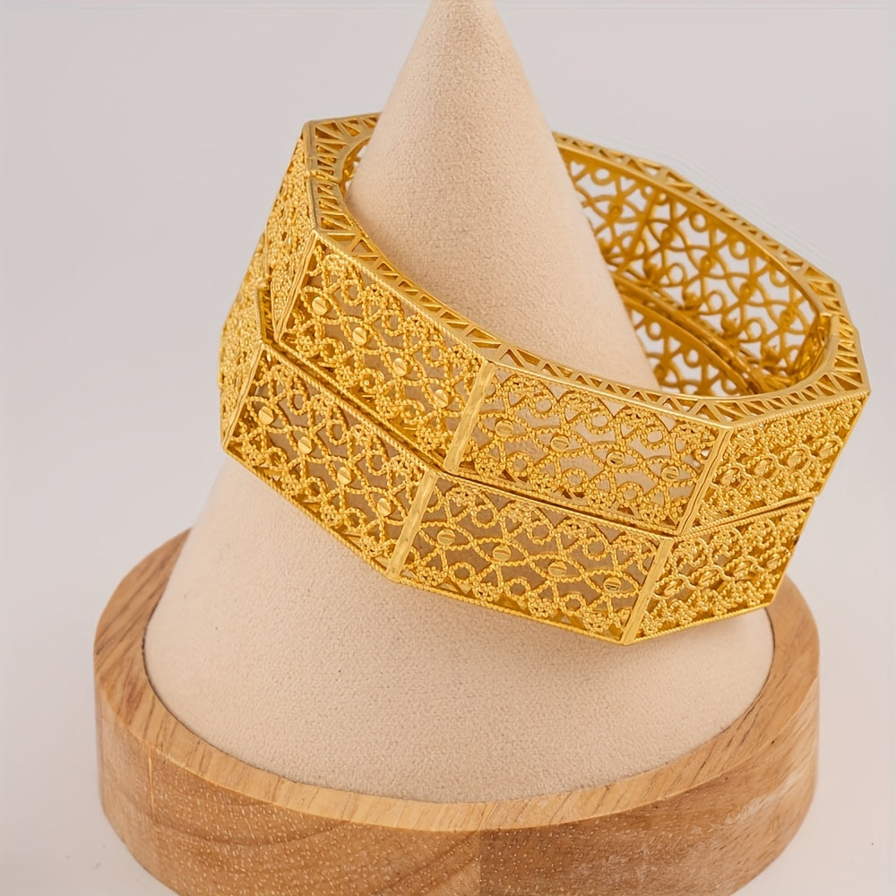 Women's Gold Hollow Open Bracelet for Gifting and Fashion