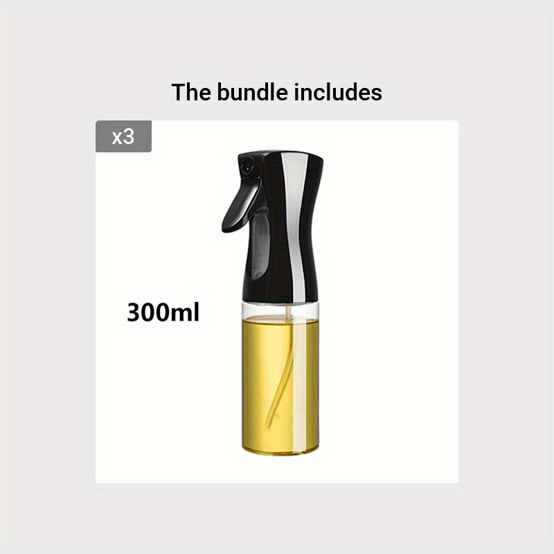 Oil Spray Bottle 300ml Dispenser for Cooking Baking Grilling and Air Fryer