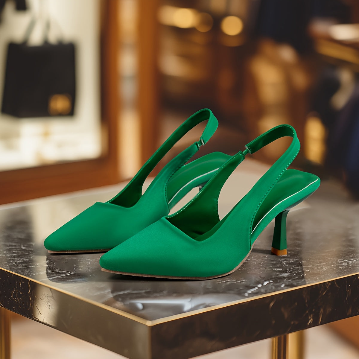 Women's Fashion Solid Color Ankle Strap High Heels Open Toe Pumps