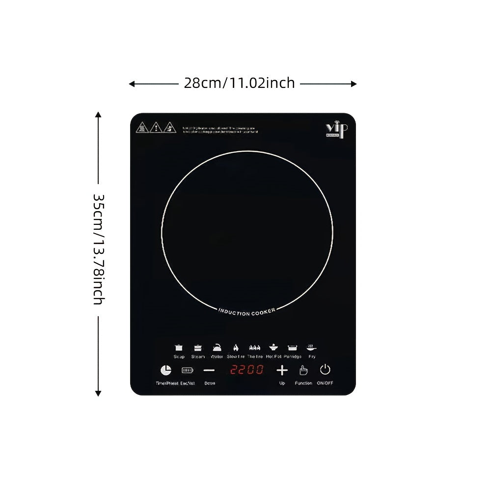 220V Induction Cooktop with Precision Temperature Control Easy to Clean Oil Resistant