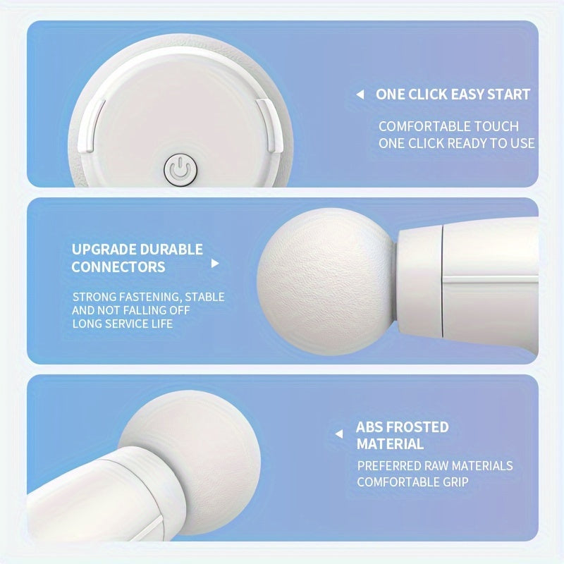 Kichik Mini Fascia Qurollari, portativ, jim ishlash, uzoq muddatli batareya va mushak og'rig'ini kamaytirish uchun mo'ljallangan. Sport va ofisda foydalanish uchun mukammal, Oq, Yashil, Pushti ranglarda mavjud.