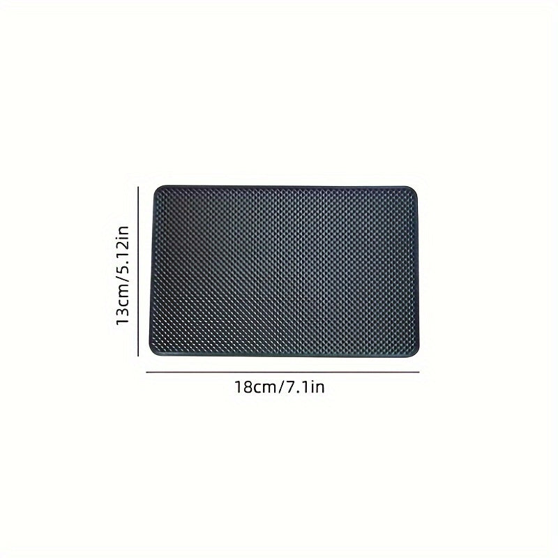 Black Silicone Dashboard Mat for Car Non-Slip Heat-Resistant Washable