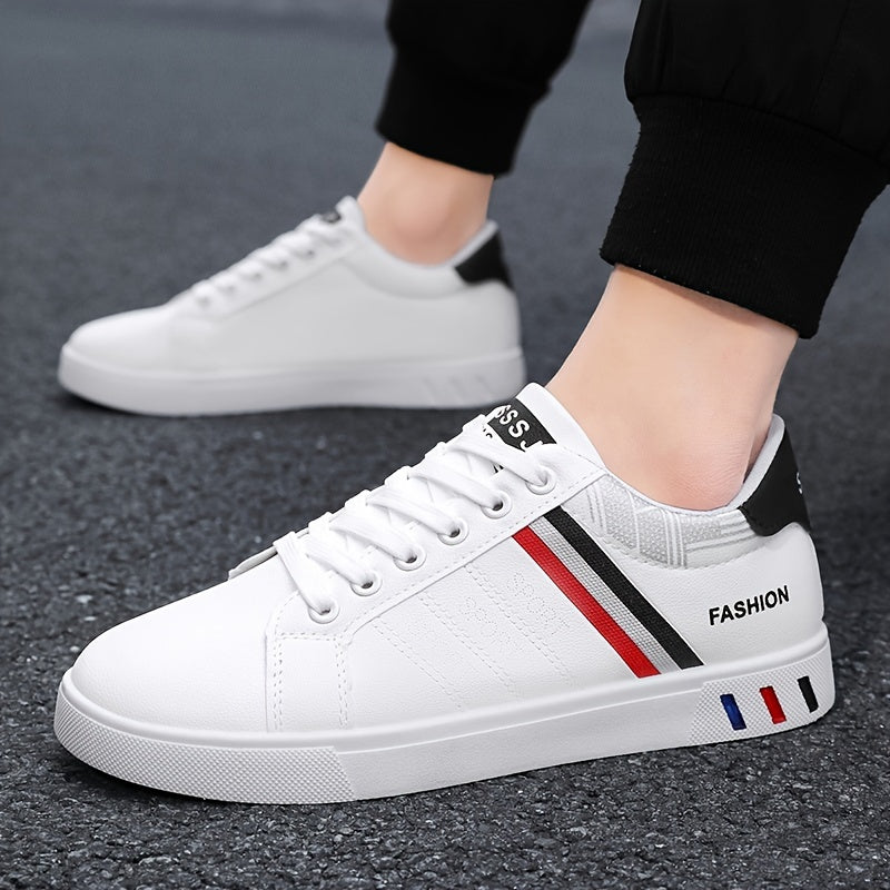 Men's Slip-On Sneakers with Stripe Details Lightweight Breathable Casual Sports