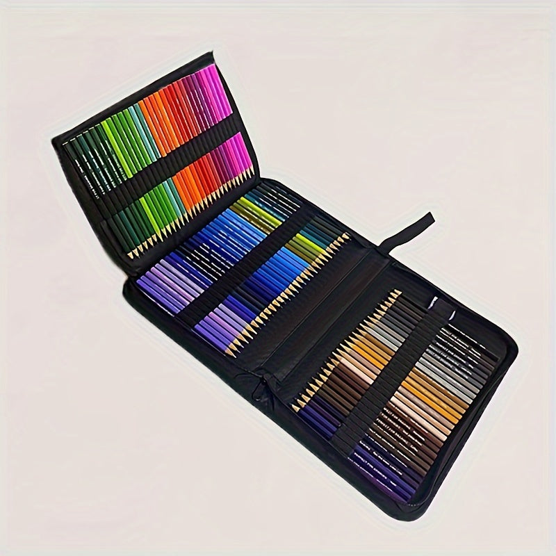 Набор из 120 цветных карандашей на масляной основе с переносным кейсом для художественных принадлежностей