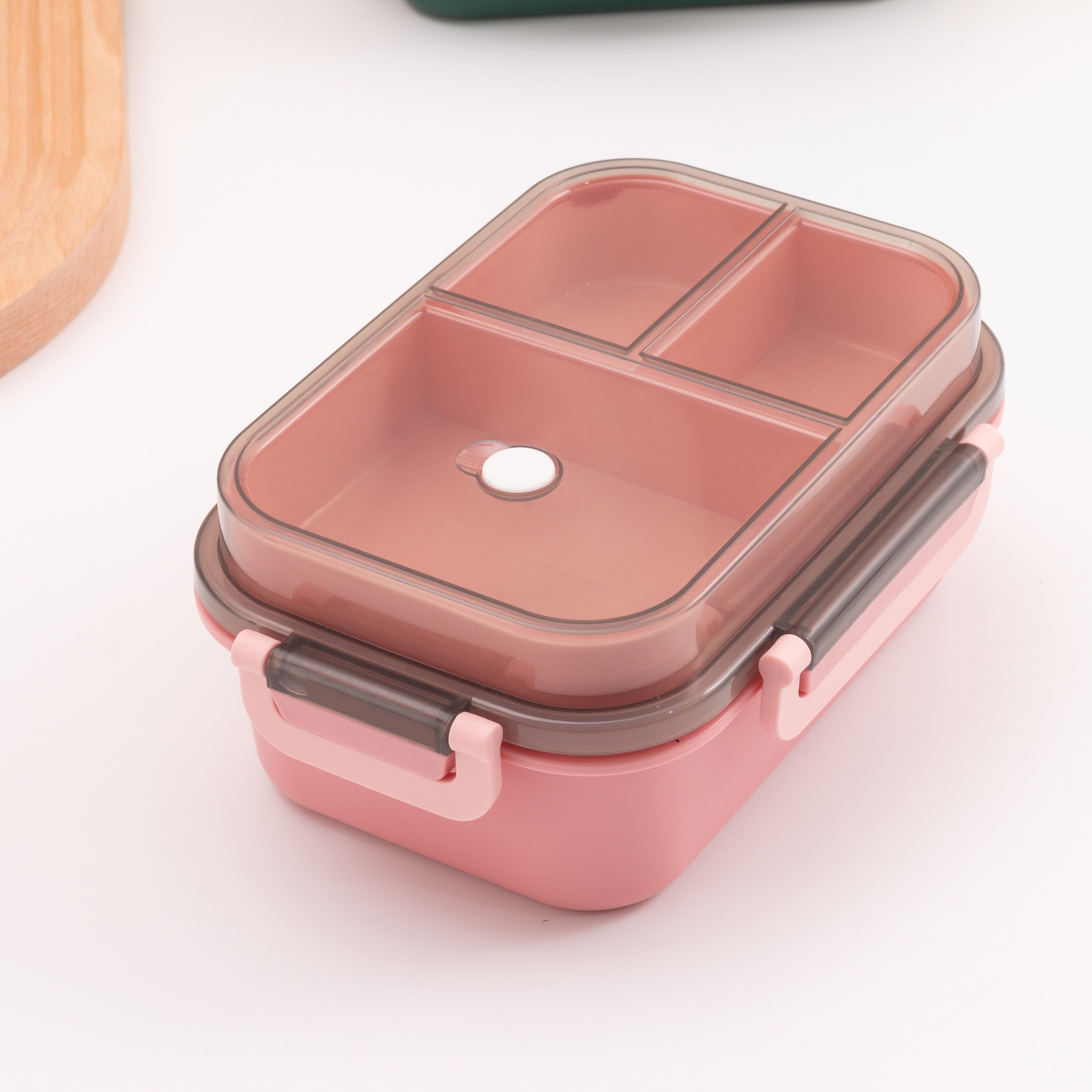 High Quality Food Grade PP Lunch Box with Two Compartments, Microwaveable, Portable