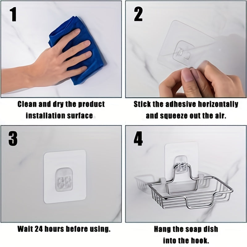 Stainless Steel Wall-Mounted Soap Dish with Drainage for Bathroom