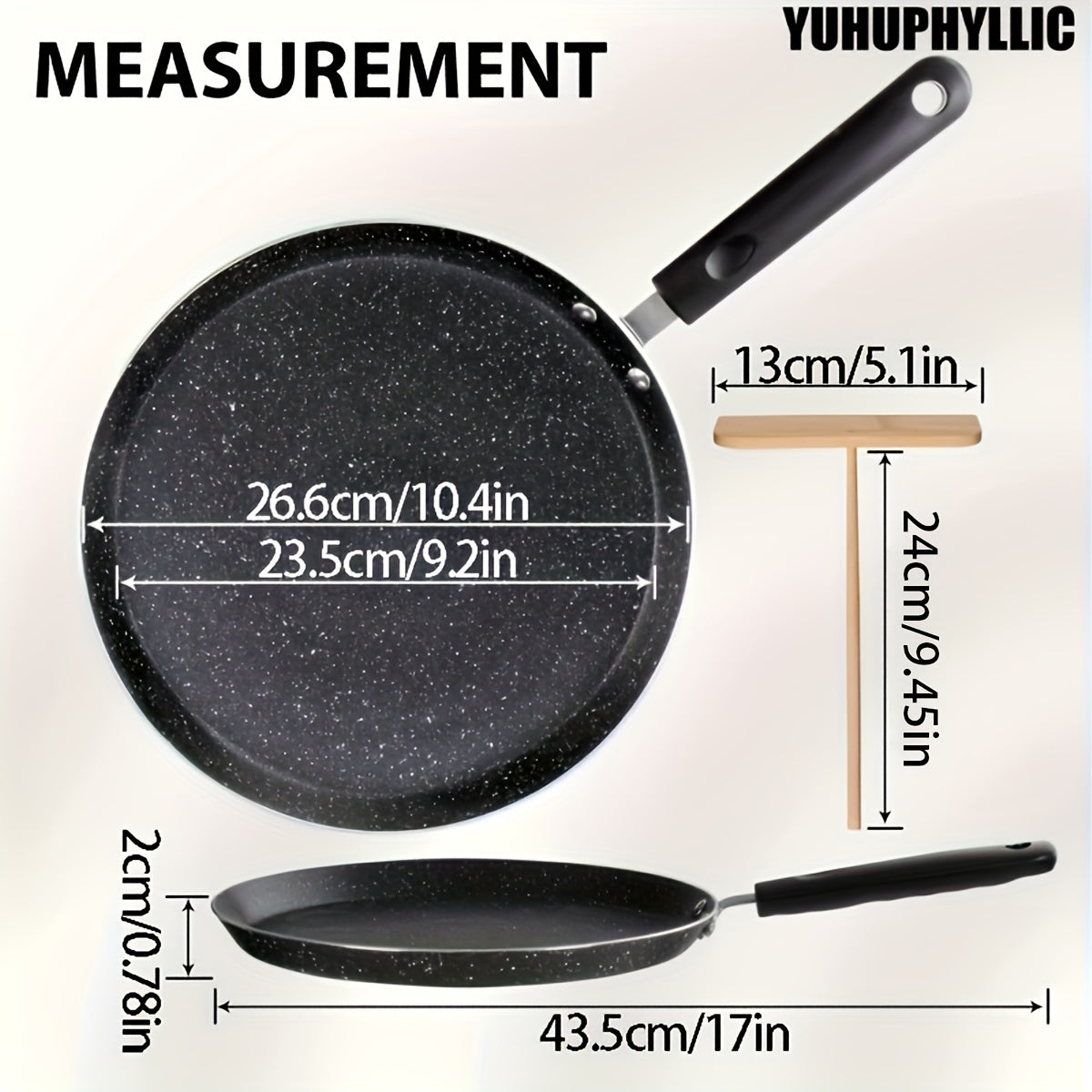 Nonstick Crepe and Pancake Pan Set with Granite Coating Aluminum Skillet for Eggs and Tortillas