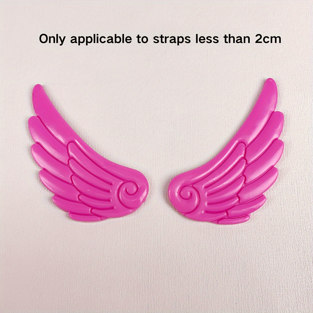 Unisex Shoe Charms Angel Wings PVC Removable Heel Decorations Fits Up to 2cm