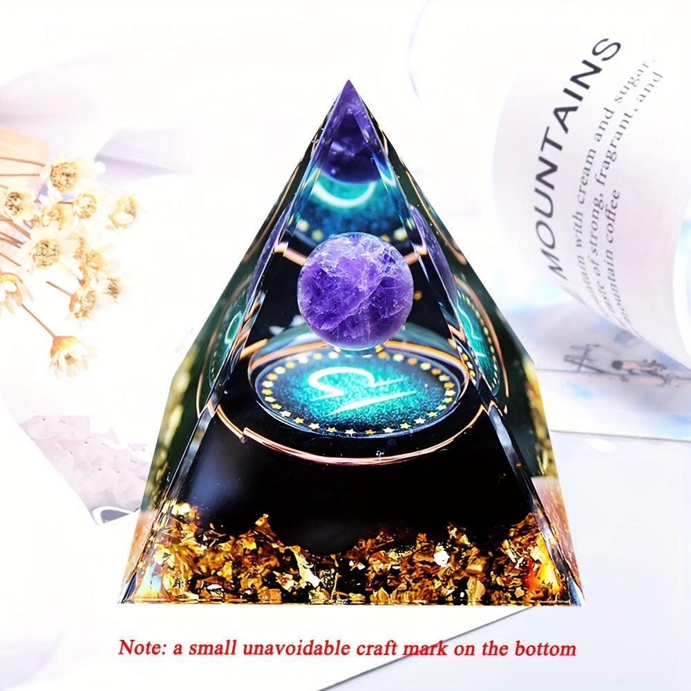 Ручная работа. Пирамида энергии оргон с двенадцатью созвездиями для позитивных вибраций