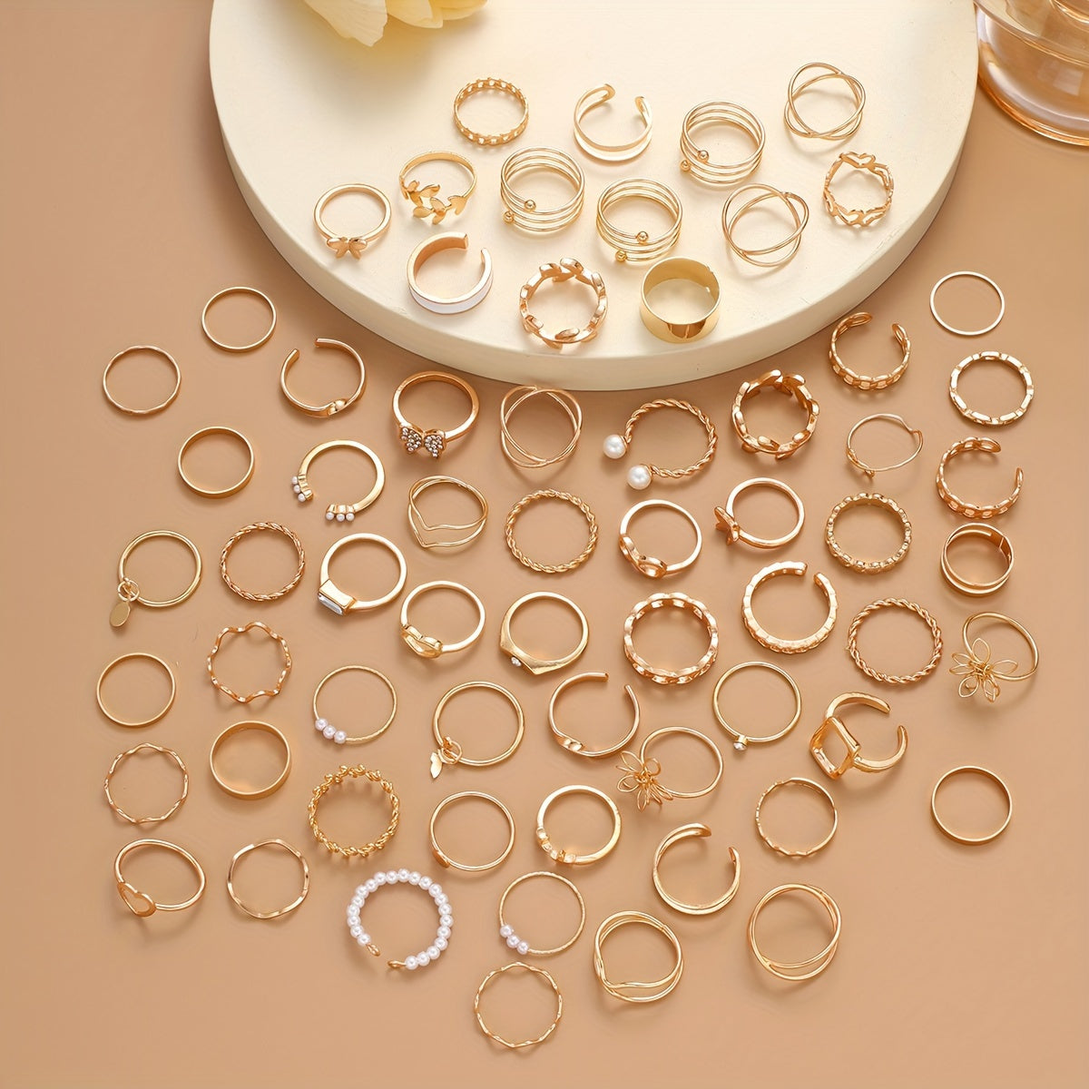 Women’s Jewelry Set 120 Pieces Earrings Rings Necklaces Heart Butterfly Geometric