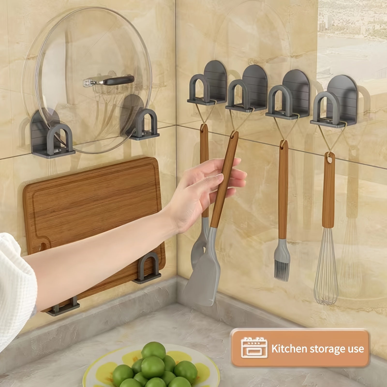 4 ta oshxona lavabosini tashkil etuvchi to'plam - burg'ulashsiz o'rnatish oson, idish, qopqoq va kesish taxtasi saqlash uchun ko'p maqsadli osma va tokchalar - bu bahorda oshxonangiz va hammomingizni tartibga solish uchun ideal.